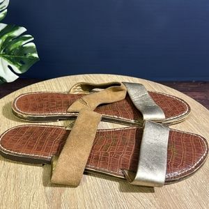 SAM EDELMAN Gala Two Strap Slip On Sandals